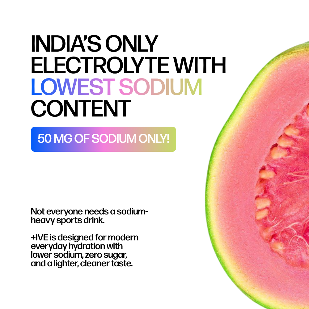 +IVE - Electrolytes Drink Mix - Guava Flavour Pack - 80gm (4g x 20 Sachet)