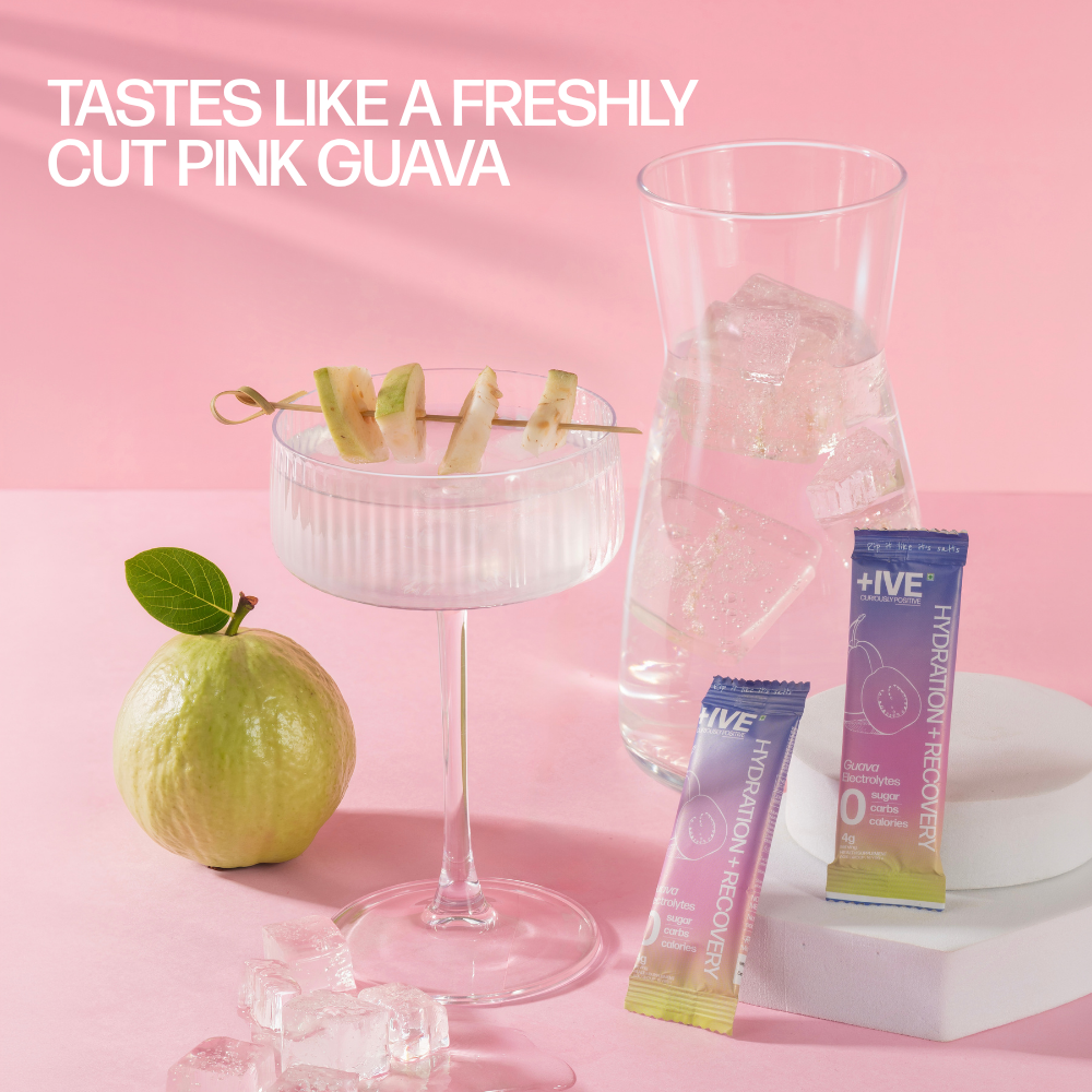 +IVE - Electrolytes Drink Mix - Guava Flavour Pack - 80gm (4g x 20 Sachet)
