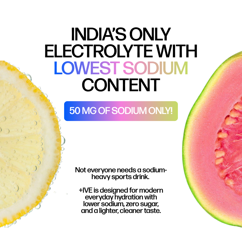 +IVE - Electrolytes Drink Mix - Assorted Flavour Pack (Lemonade + Guava) - 80gm (4g x 20 Sachet)