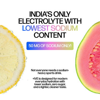 +IVE - Electrolytes Drink Mix - Assorted Flavour Pack (Lemonade + Guava) - 80gm (4g x 20 Sachet)
