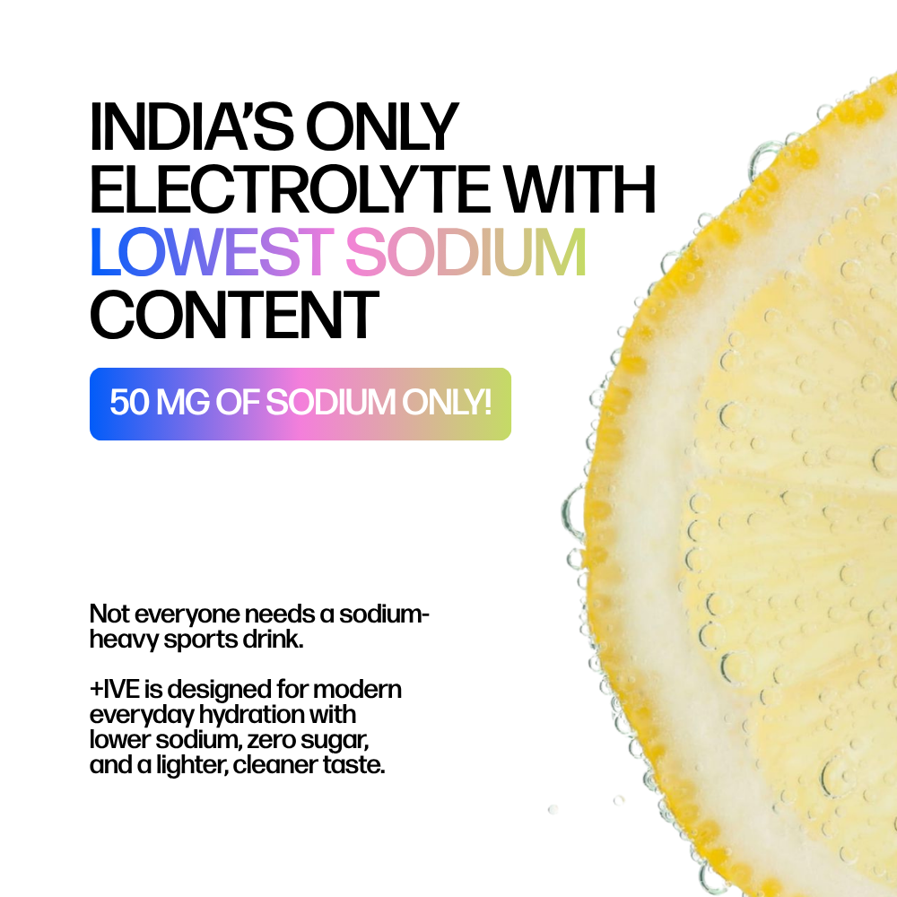+IVE - Electrolytes Drink Mix - Lemonade Flavour Pack - 80gm (4g x 20 Sachet)
