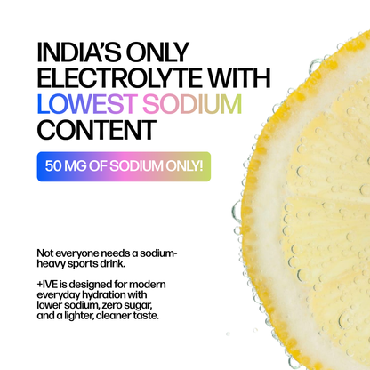 +IVE - Electrolytes Drink Mix - Lemonade Flavour Pack - 80gm (4g x 20 Sachet)